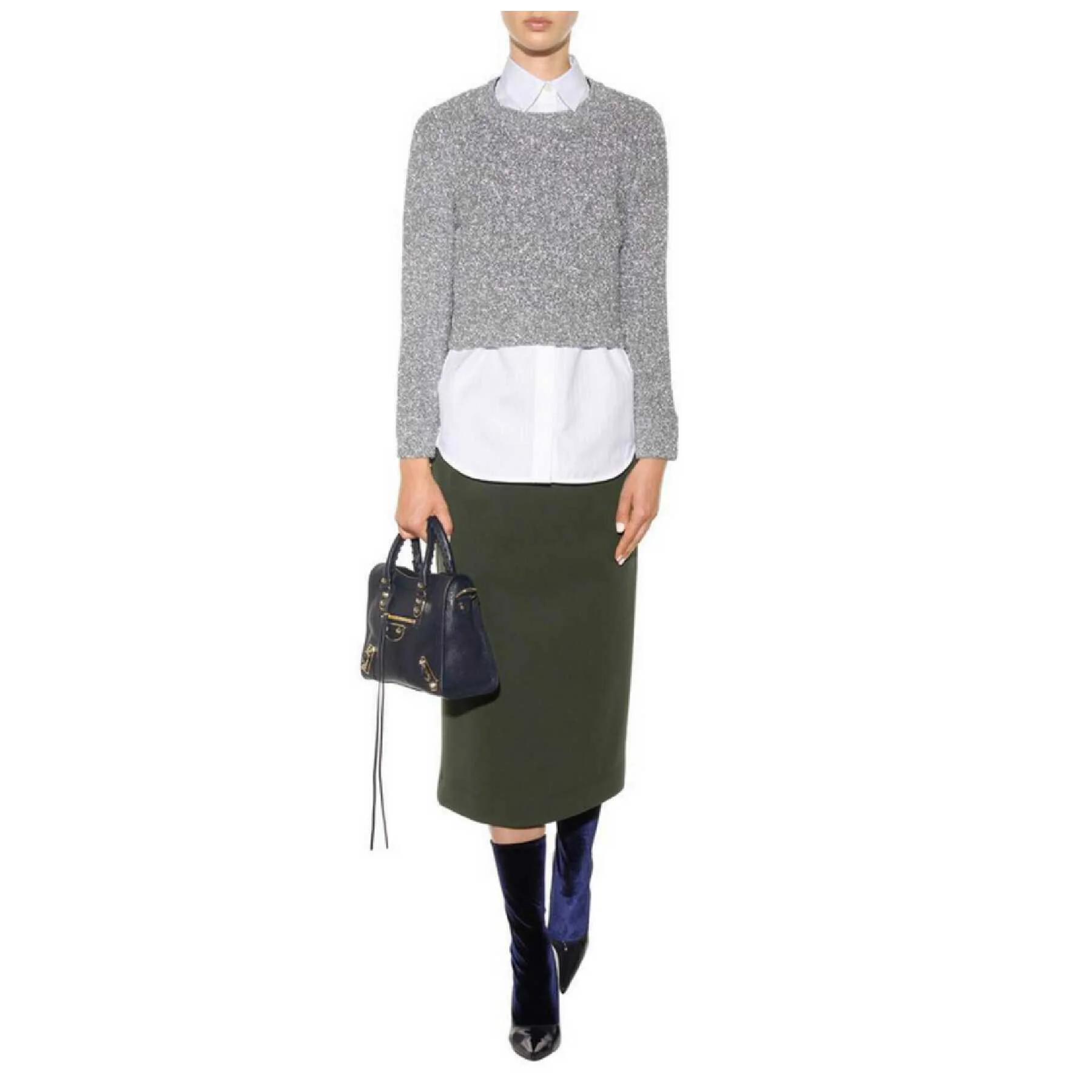 Balenciaga Classic Metallic Edge Mini City Bleu Nuit - Image 5