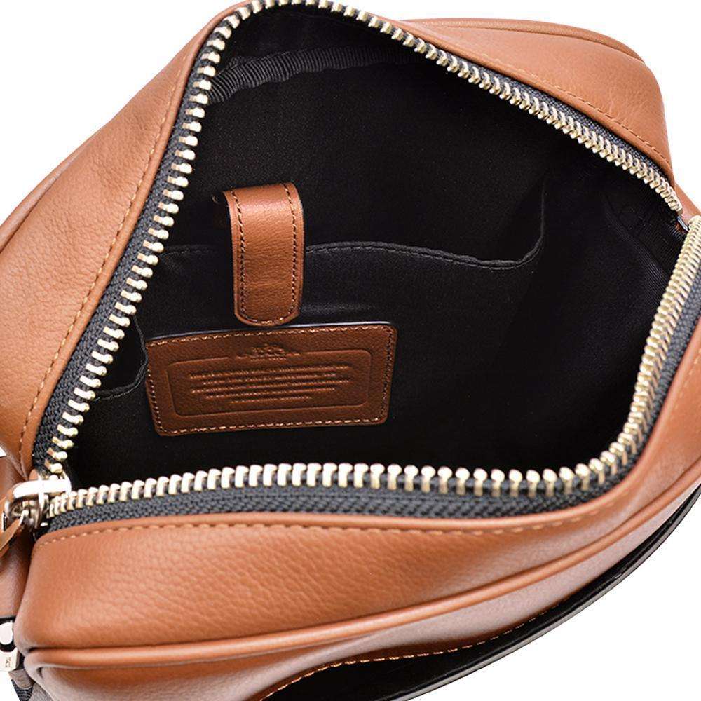 Coach F54782 Charles Flight Bag Dark Saddle - Image 4