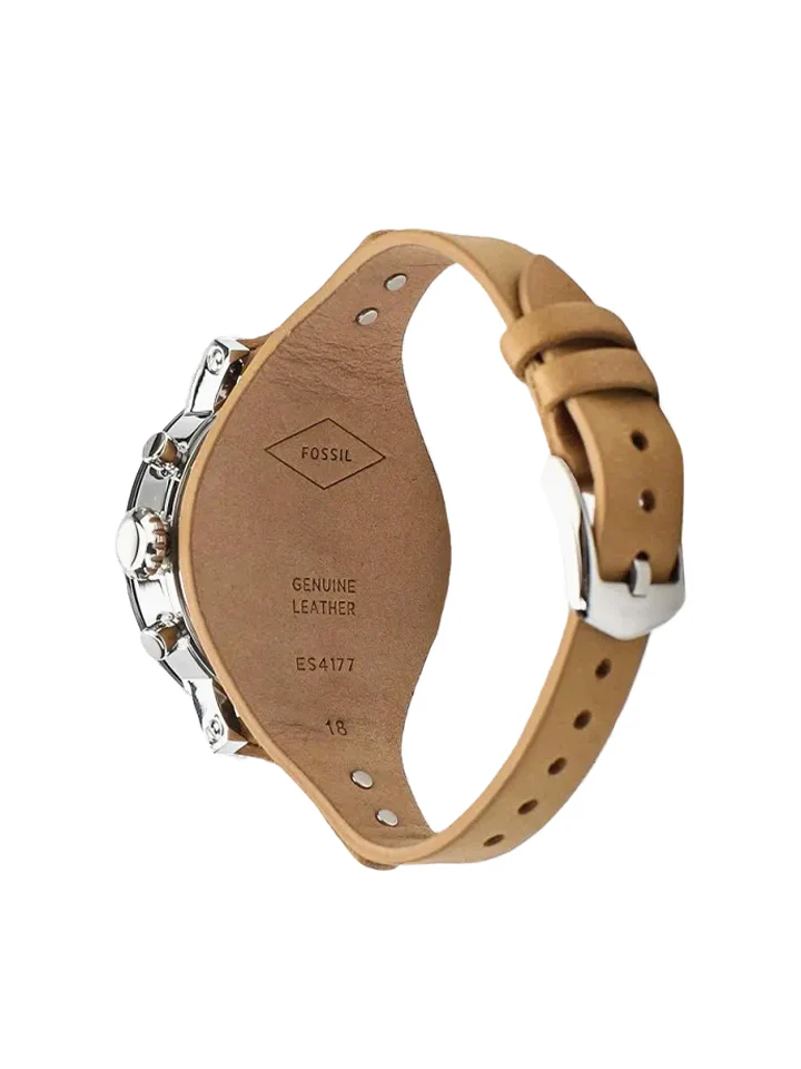 Fossil ES4177 Original Boyfriend Chronograph Tan Leather Watch - Image 3
