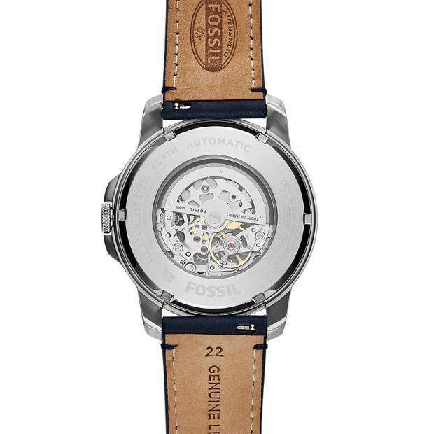 Fossil Me3111 Grant Automatic Navy Leather Watch - Image 3