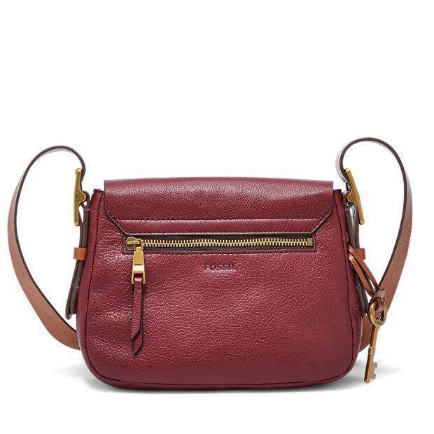 Fossil ZB6759609 Harper Small Saddle Crossbody Wine Bag - Image 4